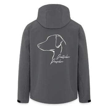 DEUTSCHER PINSCHER Profil Hunde Hund Wilsigns - Recycelte Männer Softshell-Jacke von Stanley/Stella - Schwarz - Hinten - AI Model Male 185 light (185cm)