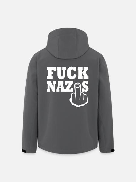 Fuck nazis - Men’s Recycled Softshell Jacket by Stanley/Stella - black