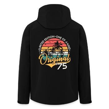 1975 Vintage Anniversaire Vintage Rétro Cadeau - Veste softshell homme en polyester recyclé Stanley/Stella - noir - Dos - AI Model Male 185 light (185cm)