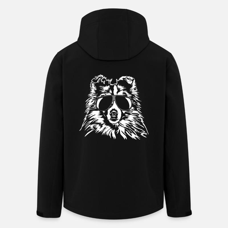 SHETLAND SHEEPDOG SHELTIE cool - Men’s Recycled Softshell Jacket by Stanley/Stella - black