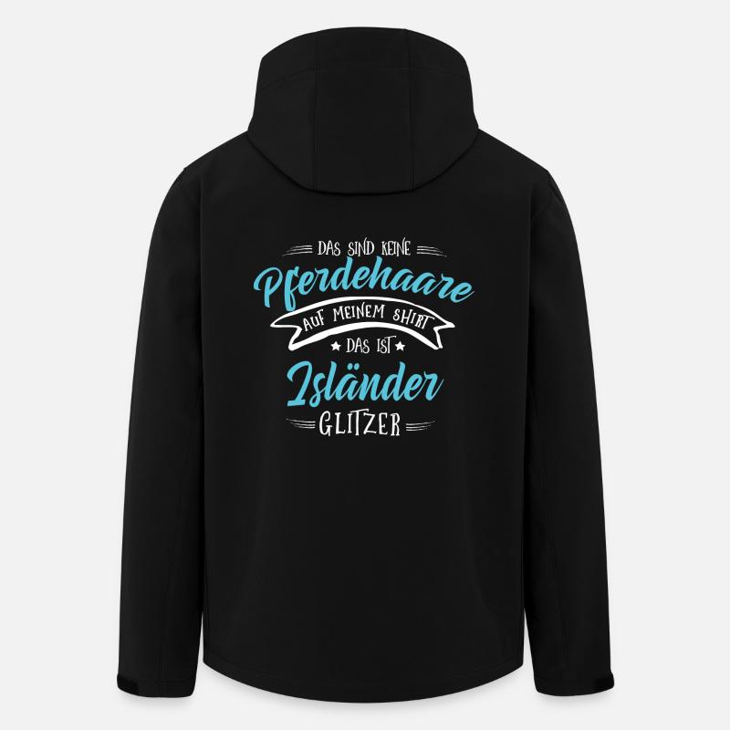 Isländer Pferde Shirt-Glitzer - Recycelte Männer Softshell-Jacke von Stanley/Stella - Schwarz