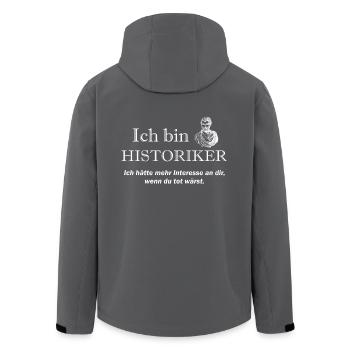 Ich bin Historiker - Recycelte Männer Softshell-Jacke von Stanley/Stella - Schwarz - Hinten - AI Model Male 185 light (185cm)