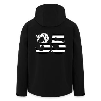 35 Britain Flag - Men’s Recycled Softshell Jacket by Stanley/Stella - black - Back - AI Model Male 185 light (185cm)