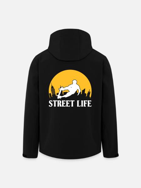 Street Life skateboard - Men’s Recycled Softshell Jacket by Stanley/Stella - black