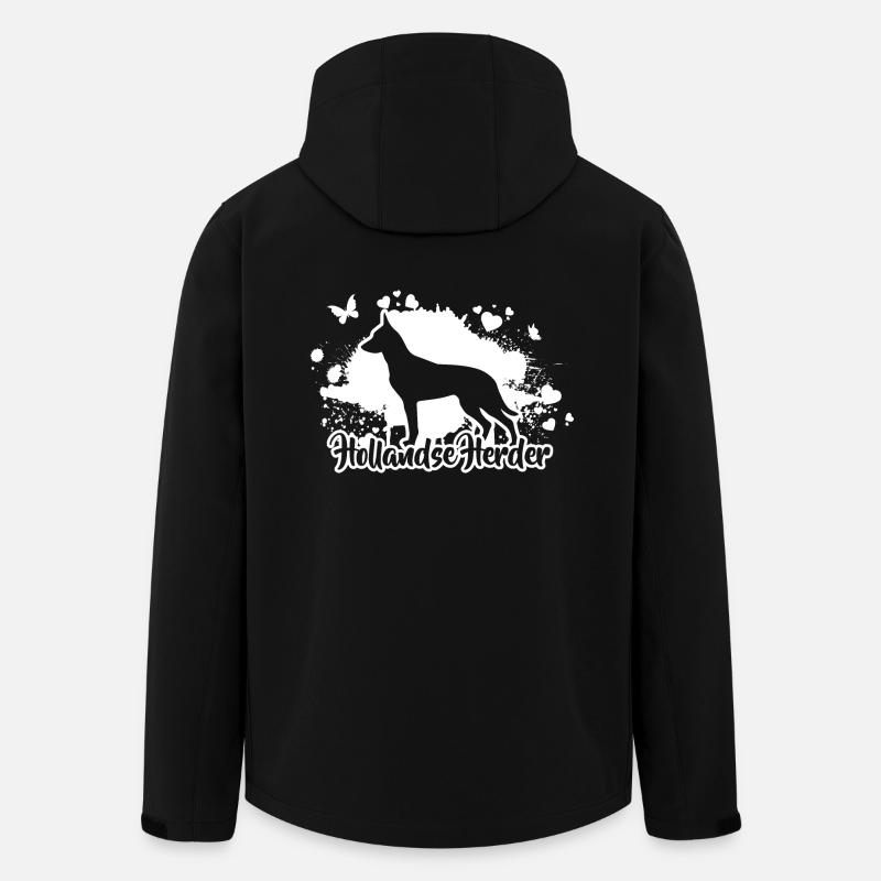 HOLLANDSE HERDER Hund Hunde Wilsigns - Recycelte Männer Softshell-Jacke von Stanley/Stella - Schwarz
