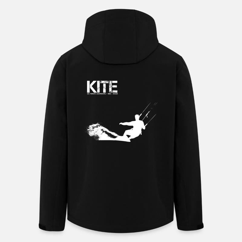 KITEBOARDING GESCHENK - Recycelte Männer Softshell-Jacke von Stanley/Stella - Schwarz