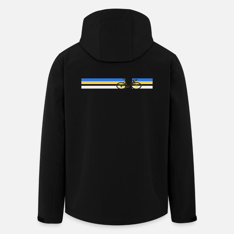 Vélo design rétro vélo - Veste softshell homme en polyester recyclé Stanley/Stella - noir