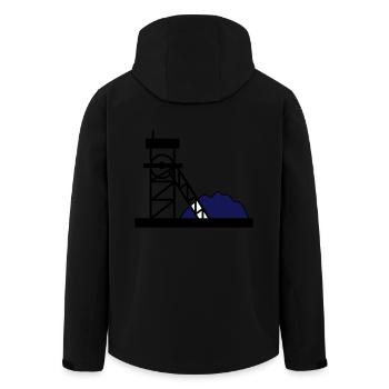 Kohle Bergwerk Mine Geschenkidee Arbeit Hobby - Recycelte Männer Softshell-Jacke von Stanley/Stella - Schwarz - Hinten - AI Model Male 185 light (185cm)