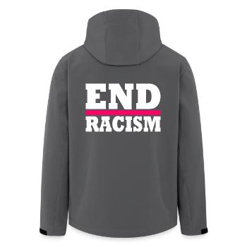 End Racism - Veste softshell homme en polyester recyclé Stanley/Stella - charbon - Dos - AI Model Male 185 light (185cm)