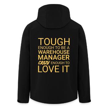 Warehouse Manager Crazy - Recycelte Männer Softshell-Jacke von Stanley/Stella - Schwarz - Hinten - AI Model Male 185 light (185cm)