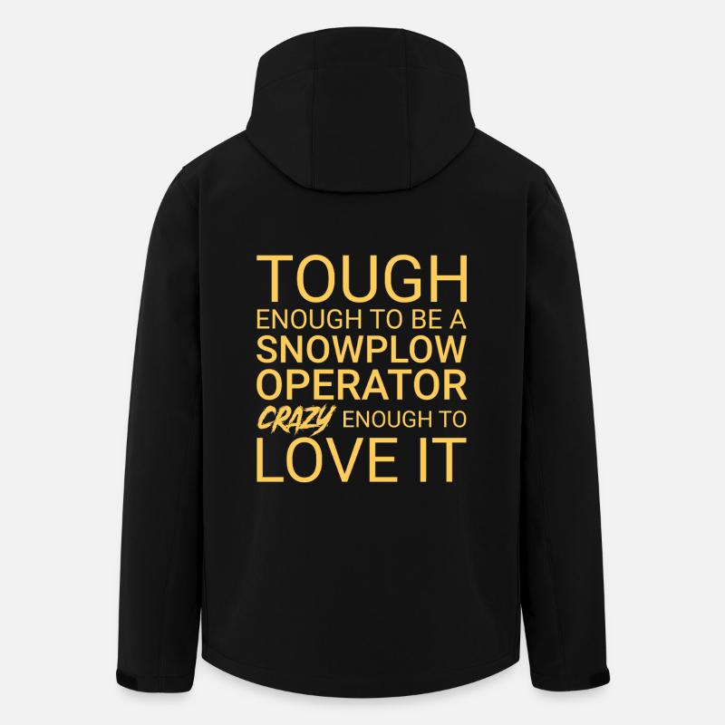 Snowplow Operator Crazy - Men’s Recycled Softshell Jacket by Stanley/Stella - black