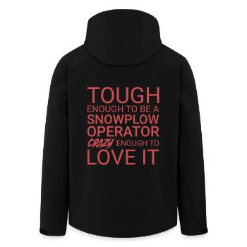 Snowplow Operator Crazy - Men’s Recycled Softshell Jacket by Stanley/Stella - black - Back - AI Model Male 185 light (185cm)