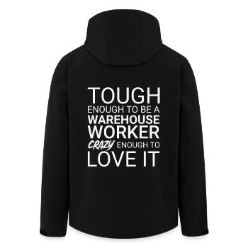 Warehouse Worker Crazy - Men’s Recycled Softshell Jacket by Stanley/Stella - black - Back - AI Model Male 185 light (185cm)