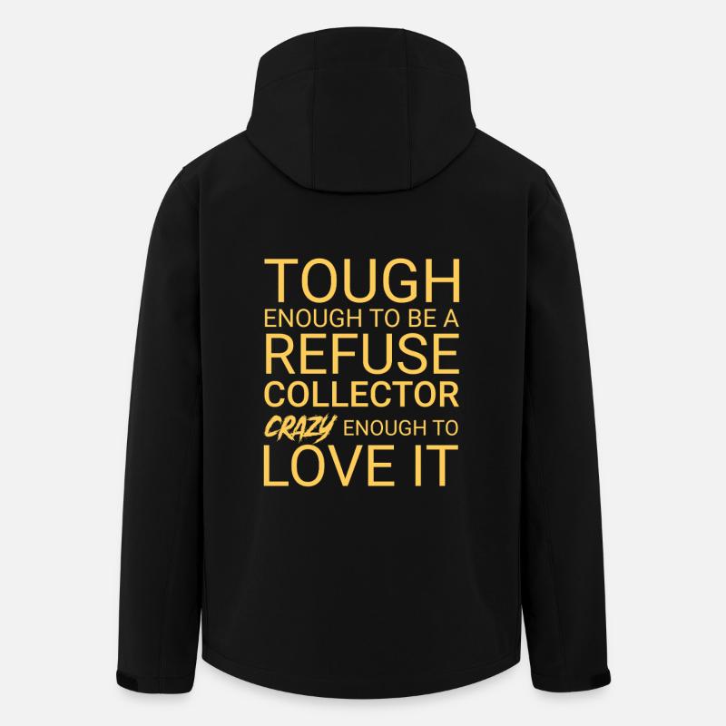 Refuse collector Crazy - Recycelte Männer Softshell-Jacke von Stanley/Stella - Schwarz