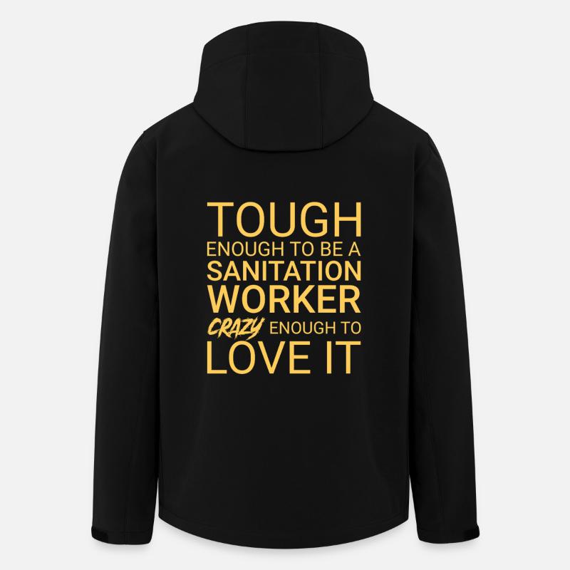 Sanitation worker Crazy - Recycelte Männer Softshell-Jacke von Stanley/Stella - Schwarz