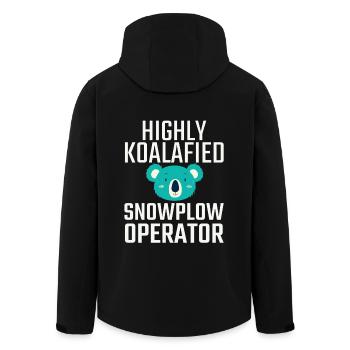 Snowplow Operator Koalafied - Men’s Recycled Softshell Jacket by Stanley/Stella - black - Back - AI Model Male 185 light (185cm)