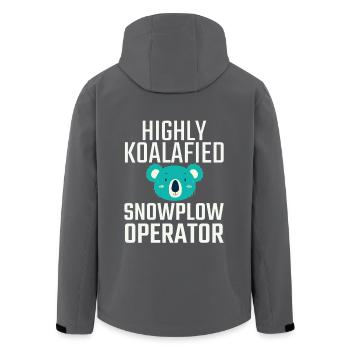 Snowplow Operator Koalafied - Men’s Recycled Softshell Jacket by Stanley/Stella - anthracite - Back - AI Model Male 185 light (185cm)
