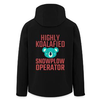 Snowplow Operator Koalafied - Men’s Recycled Softshell Jacket by Stanley/Stella - black - Back - AI Model Male 185 light (185cm)