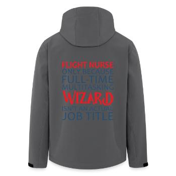 Flight Nurse Wizard Luftrettung - Recycelte Männer Softshell-Jacke von Stanley/Stella - Schwarz - Hinten - AI Model Male 185 light (185cm)