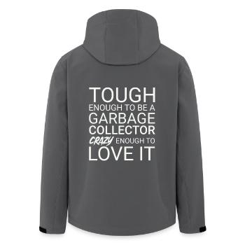 Garbage collector Crazy - Men’s Recycled Softshell Jacket by Stanley/Stella - black - Back - AI Model Male 185 light (185cm)