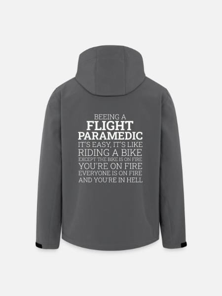 Flight Paramedic Riding A Bike Luftrettung - Recycelte Männer Softshell-Jacke von Stanley/Stella - Schwarz