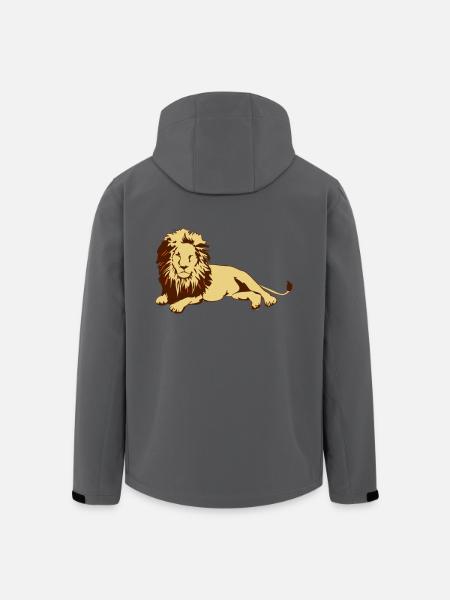 Lion (lying) - Men’s Recycled Softshell Jacket by Stanley/Stella - black