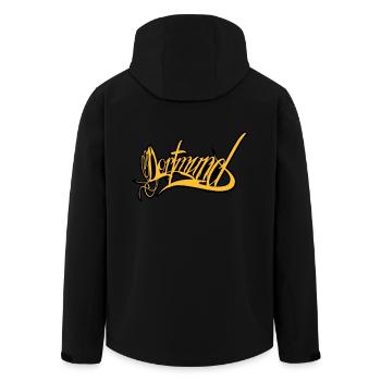 Dortmund - Recycelte Männer Softshell-Jacke von Stanley/Stella - Schwarz - Hinten - AI Model Male 185 light (185cm)