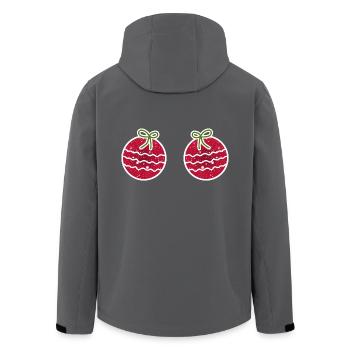 Boules de Noël rouge avec boucle - Veste softshell homme en polyester recyclé Stanley/Stella - charbon - Dos - AI Model Male 185 light (185cm)