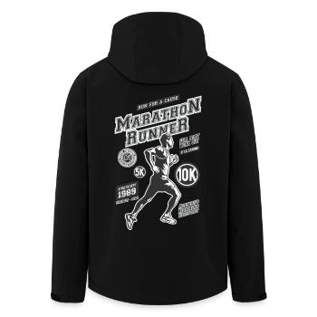 1989 MARATHON RUNNER Jogger Sport Geschenke Shirts - Recycelte Männer Softshell-Jacke von Stanley/Stella - Schwarz - Hinten - AI Model Male 185 light (185cm)