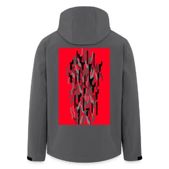 Camouflage Art – Stil trifft Jagd - Recycelte Männer Softshell-Jacke von Stanley/Stella - Schwarz - Hinten - AI Model Male 185 light (185cm)