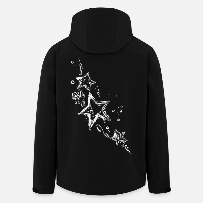 Water splash, Sterne mit Tribal aus Wassertropfen - Recycelte Männer Softshell-Jacke von Stanley/Stella - Schwarz