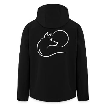 Wolf at full moon - Men’s Recycled Softshell Jacket by Stanley/Stella - black - Back - AI Model Male 185 light (185cm)