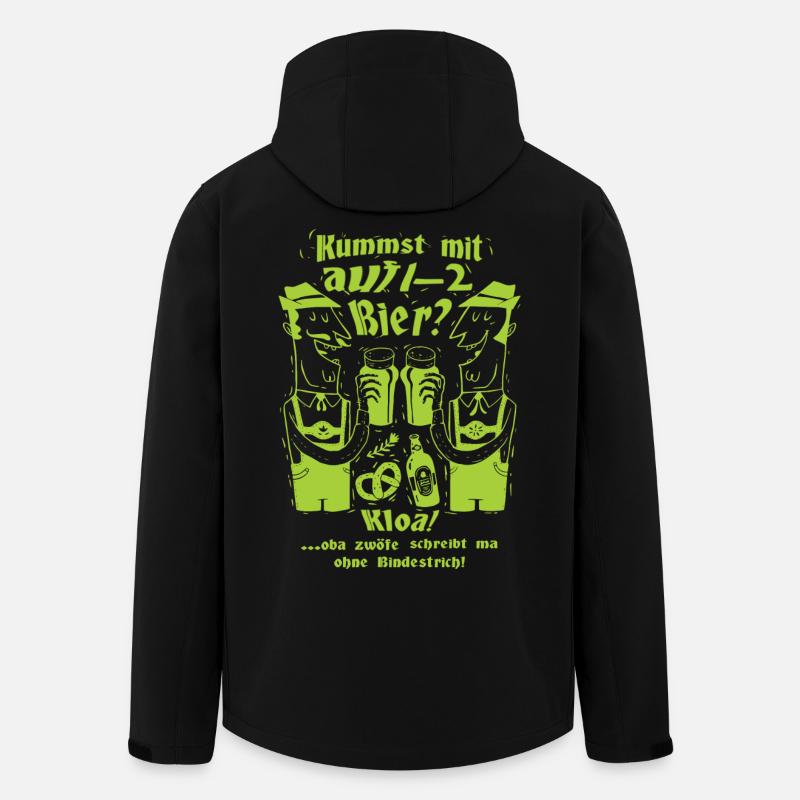 Lustige Biertrinker - Recycelte Männer Softshell-Jacke von Stanley/Stella - Schwarz