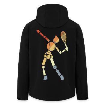 Tennis Junge - Recycelte Männer Softshell-Jacke von Stanley/Stella - Schwarz - Hinten - AI Model Male 185 light (185cm)