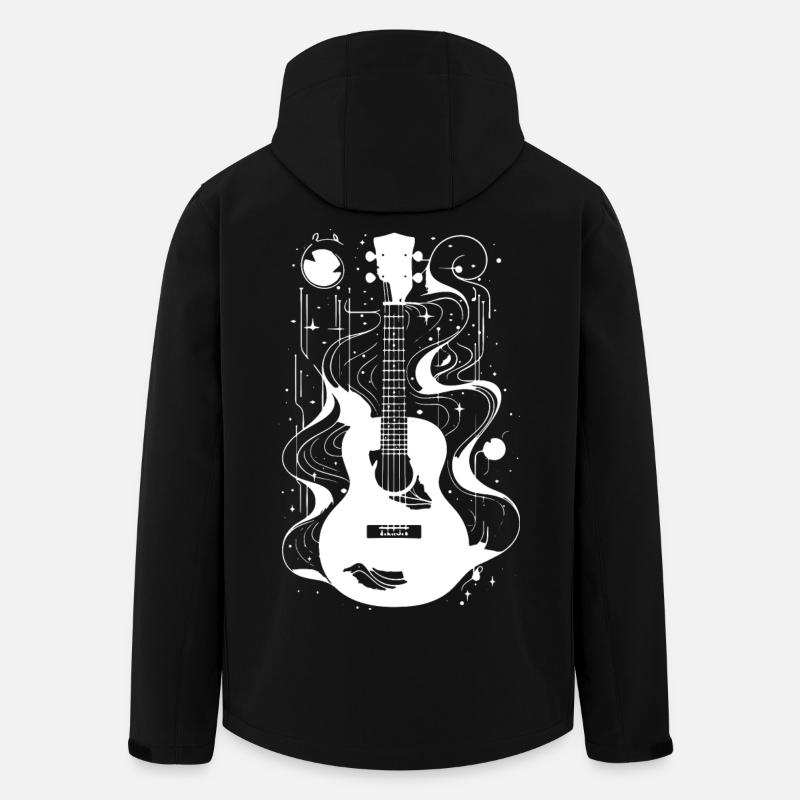 Ukulele Drawing - Men’s Recycled Softshell Jacket by Stanley/Stella - black