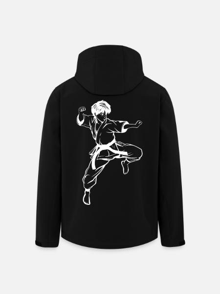 Karate Boy Sketch - Men’s Recycled Softshell Jacket by Stanley/Stella - black