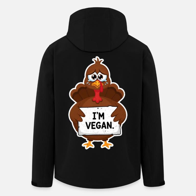 Dinde végétalienne Thanksgiving - Veste softshell homme en polyester recyclé Stanley/Stella - noir