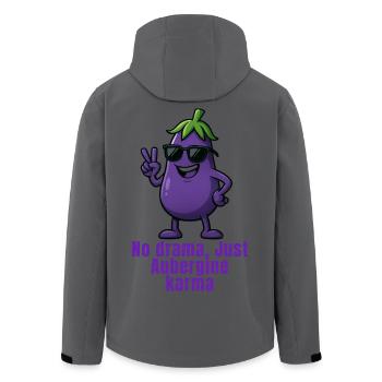 Aubergine Pas de Drame Karma Caricature - Veste softshell homme en polyester recyclé Stanley/Stella - noir - Dos - AI Model Male 185 light (185cm)