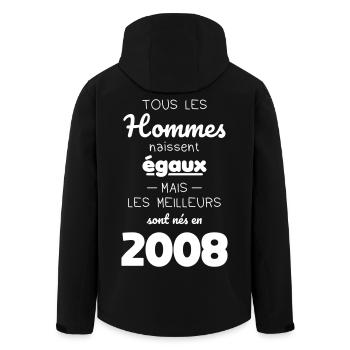 18 Jahre alt – Die Besten wurden 2008 geboren - Recycelte Männer Softshell-Jacke von Stanley/Stella - Schwarz - Hinten - AI Model Male 185 light (185cm)