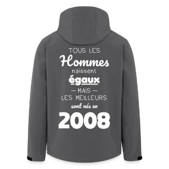 18 Jahre alt – Die Besten wurden 2008 geboren - Recycelte Männer Softshell-Jacke von Stanley/Stella - Anthrazit - Hinten - AI Model Male 185 light (185cm)