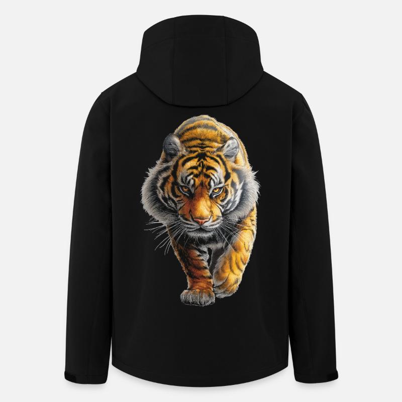 Tiger - Men’s Recycled Softshell Jacket Discoverer by Stanley/Stella - black