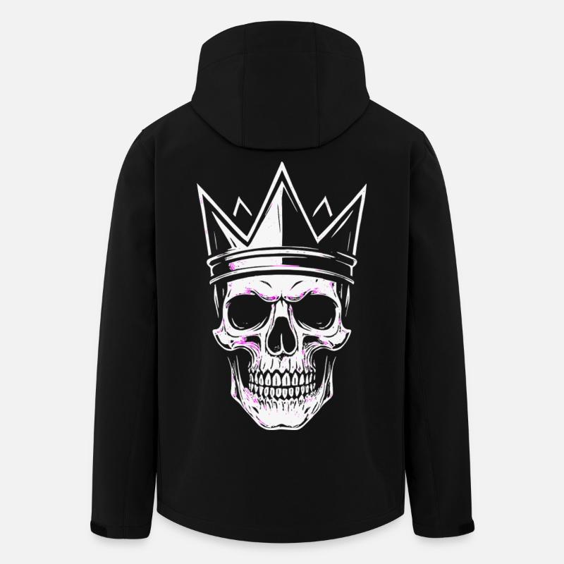 Skull King Skull Crown Motif - Men’s Recycled Softshell Jacket by Stanley/Stella - black