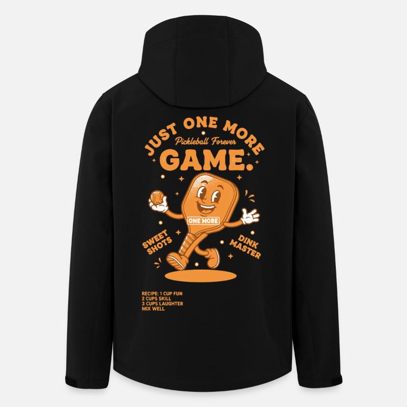 Joueur drôle de pickleball pickleball - Veste softshell homme en polyester recyclé Stanley/Stella - noir
