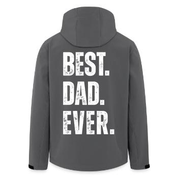 Meilleur papa de tous les temps - Veste softshell homme en polyester recyclé Stanley/Stella - noir - Dos - AI Model Male 185 light (185cm)