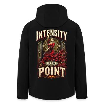 Flamenco Intensity Is The Point - Recycelte Männer Softshell-Jacke von Stanley/Stella - Schwarz - Hinten - AI Model Male 185 light (185cm)