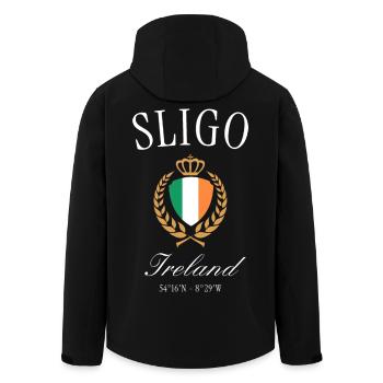 Couronne du blason de Sligo Ireland – Souvenir de voyage - Veste softshell homme en polyester recyclé Stanley/Stella - noir - Dos - AI Model Male 185 light (185cm)