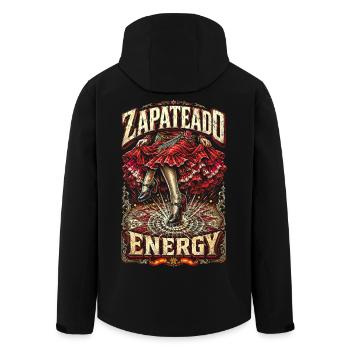 Flamenco Zapateado Energy - Recycelte Männer Softshell-Jacke von Stanley/Stella - Schwarz - Hinten - AI Model Male 185 light (185cm)