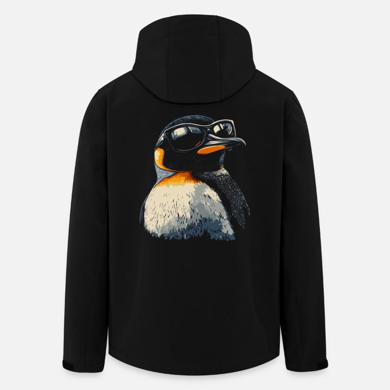 Penguin Cool Sunglasses Animals Animal - Men’s Recycled Softshell Jacket by Stanley/Stella - black
