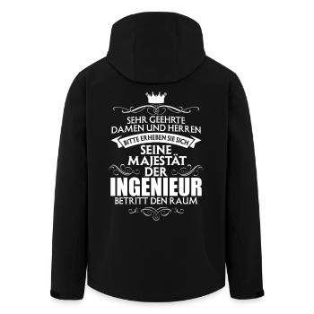INGENIEUR - Recycelte Männer Softshell-Jacke von Stanley/Stella - Schwarz - Hinten - AI Model Male 185 light (185cm)
