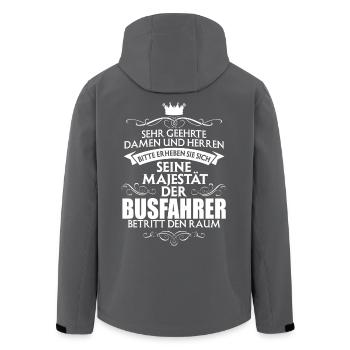 BUSFAHRER - Majestät - Recycelte Männer Softshell-Jacke von Stanley/Stella - Anthrazit - Hinten - AI Model Male 185 light (185cm)